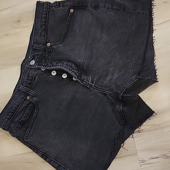 NEW! OLD NAVY Higher High- Rise Sky High A-Line Cut Off Denim Jean Shorts 12. - Picture 2 of 5